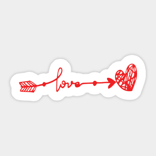 cute arrow heart Sticker